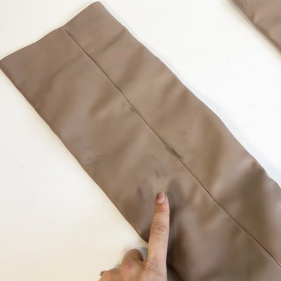 Call It Spring Beige Tan Block Heel Tall Boots 7 - Picture 2 of 8